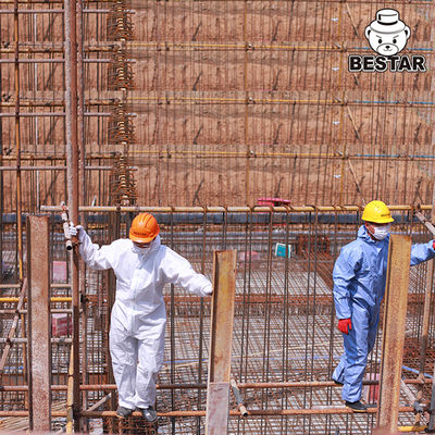 EN14126 স্তরিত পিপি ডিসপোজেবল মেডিকেল কভারাল টাইপ 5B/6B